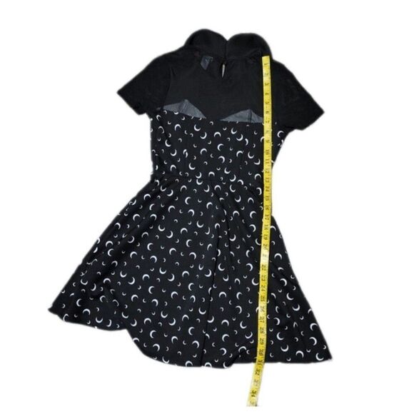 Y2K Goth Hot Topic Crescent Moon Collared Mesh Panel Skater DressXS *READ* - Picture 6 of 7